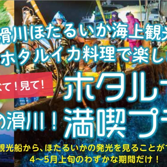 【完売しました】春の滑川！ ホタルイカ満喫プラン